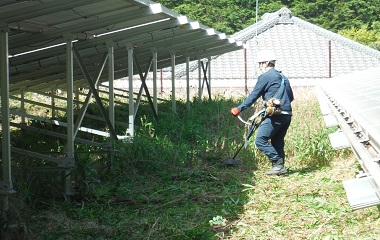 千葉県香取市にて太陽光パネル洗浄の施工を実施しました。イメージ