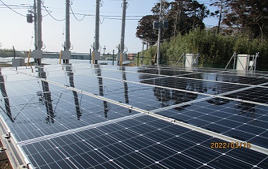 千葉県旭市にて太陽光パネル洗浄の施工を実施しました。イメージ