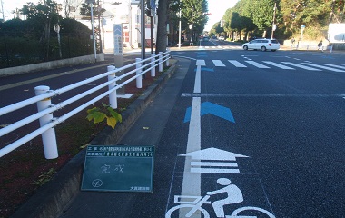 千葉市内にて自転車環境整備工事を実施しました。イメージ